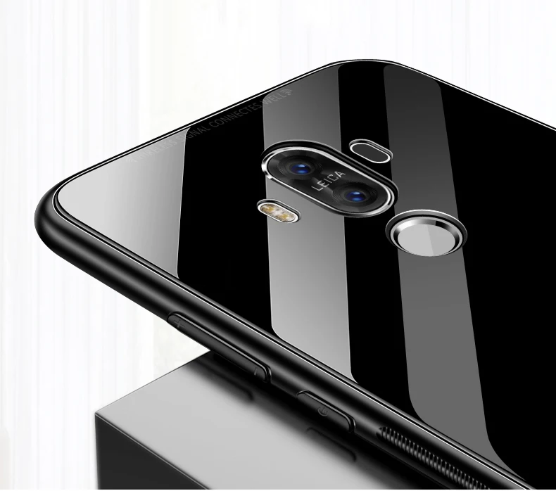 TRISEOLY Роскошные Стекло зеркала Телефон чехол для Huawei mate 9 Мягкие TPU крышка 5," Защита силиконовый корпус телефона Fundas для Huawei Коврики 9