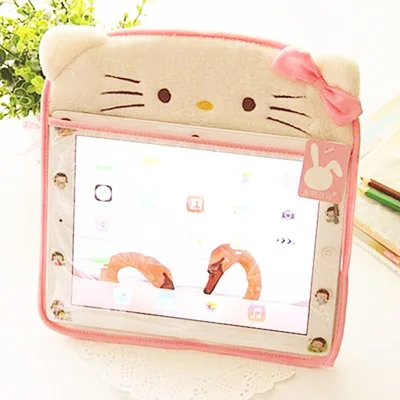 

1 Pcs.Kawaii Kitty Cat Cartoon Plush Case Stand Cover Case For Tablet pc Case Fundas Coque 9.7 inch.Home Decor.6 Colors