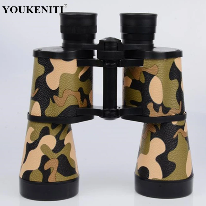 

10X50 Binoculars BAK4 Professional Telescope Long Zoom Optical Hunting Tools Wide Angle Camping Vulcanized HD Binoculars