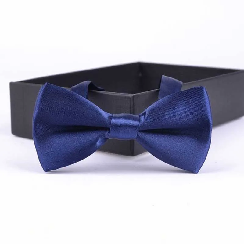 Kid Navy Blue 35 цветов, однотонные модные галстуки-бабочки для жениха, мужчин, детей, торжественные цветные галстуки-бабочки для мужчин, свадебные галстуки-бабочки - Цвет: Kid Navy Blue