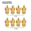 5pcs/lot MK7 MK8 Nozzle 0.4mm 0.3mm  0.5mm Copper 3D Printers Parts Extruder Threaded 1.75&3.0mm Filament Head Brass Nozzles ► Photo 2/6