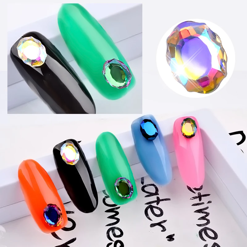 

Super Shiny AB Color Nail Rhinestones 10pcs Magic Glitters Crystal DIY Rhinestone 3D Nail Art Decorations Charm Manicure Jewelry