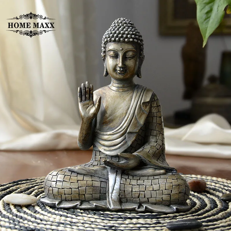 

Free shipping Desktop furnishings Sakyamuni Buddha statue to protect the safety of geomantic omen Thai Buddha head crafts