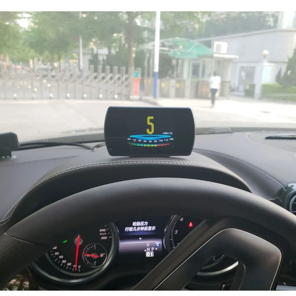 Tanie P12 4.3 TFT OBD Hud GPS Head Up wyświetlacz cyfrowy wyświetlacz szybkościomierza samochodowego komputer pokładowy OBD2 prędkościomierz kod błędu wyczyść