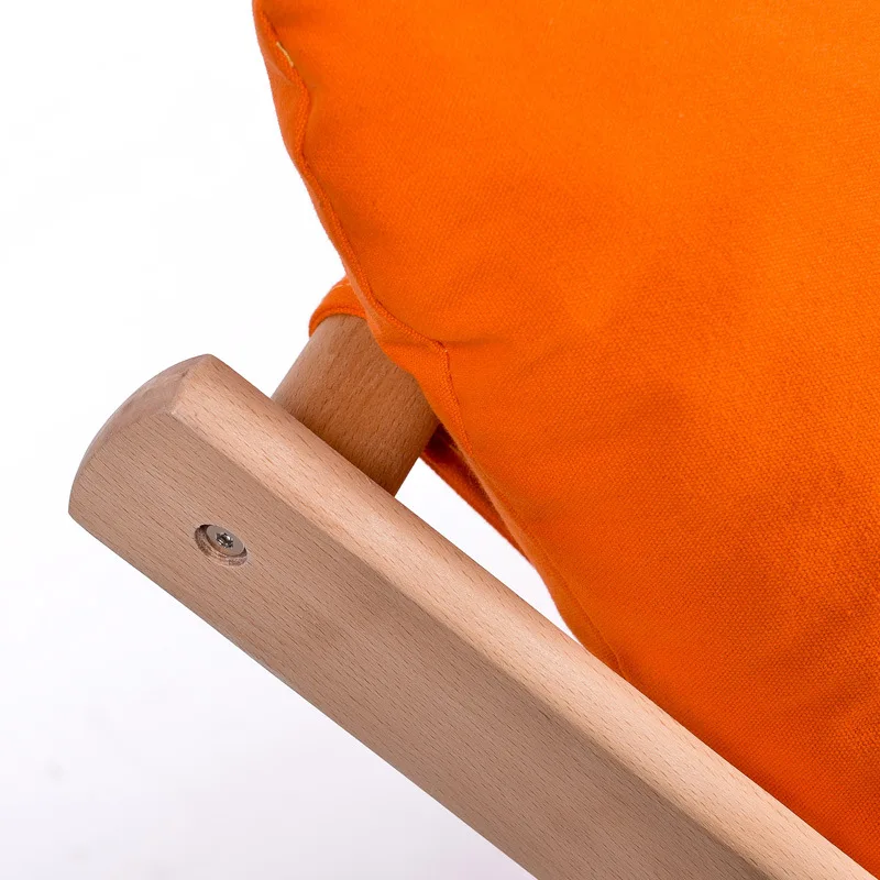  Soft and comfortable lazy chair wooden foldable reclining chair folding chair recreational lunch ba
