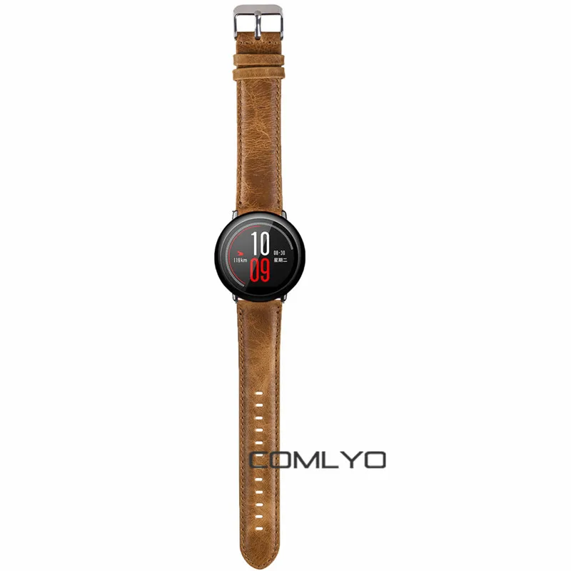 Кожаный ремешок для смарт часов xiaomi HUAMI AMAZFIT Amazfit Pace /Stratos 2 2s 3 22 мм|Смарт-аксессуары|