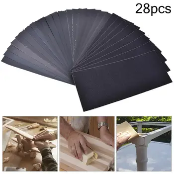 

28PCS High Quality Sandpaper Waterproof Oil Resistance Sanding Paper Set Assorted Grind Paper Set For Processing & Polishing J3