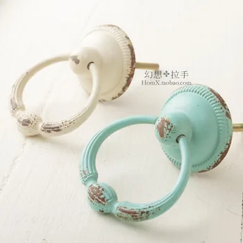 

88 * 33mm European style Antique Wardrobe door ring small handle Ring Cabinet sub drawer puller American style Pendant dark hand