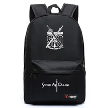 Японский аниме меч искусство онлайн рюкзак мальчик девочка Школьные сумки для подростков SAO игра Холст Рюкзак Mochila Escolar