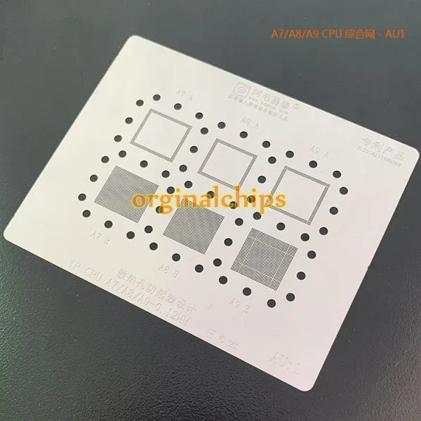 1 шт. высокое качество BGA реболлинг Шаблон трафарет чипсет для iphone CPU A7/A8/A9/A10/A11/A12 |
