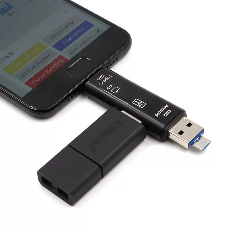 Micro USB Card Reader With TF Card OTG 3 in 1Type-C Flash Drive Adapter Connector High Speed SD TF Smart Memory Card Reader