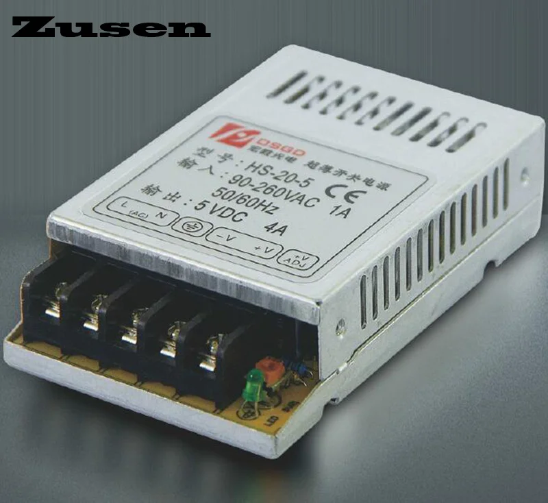 

Zusen High Quality HS-20W-12V 2A small-scale Very Slim Switch Power supply ce and rosh