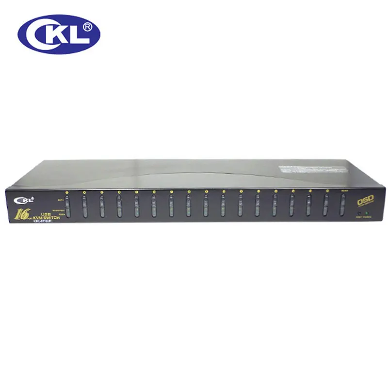 

16 Port USB VGA KVM Switch With Original Cables Support Auto Scan OSD, PC Monitor Keyboard Mouse Switcher Rack Mount CKL-9116U