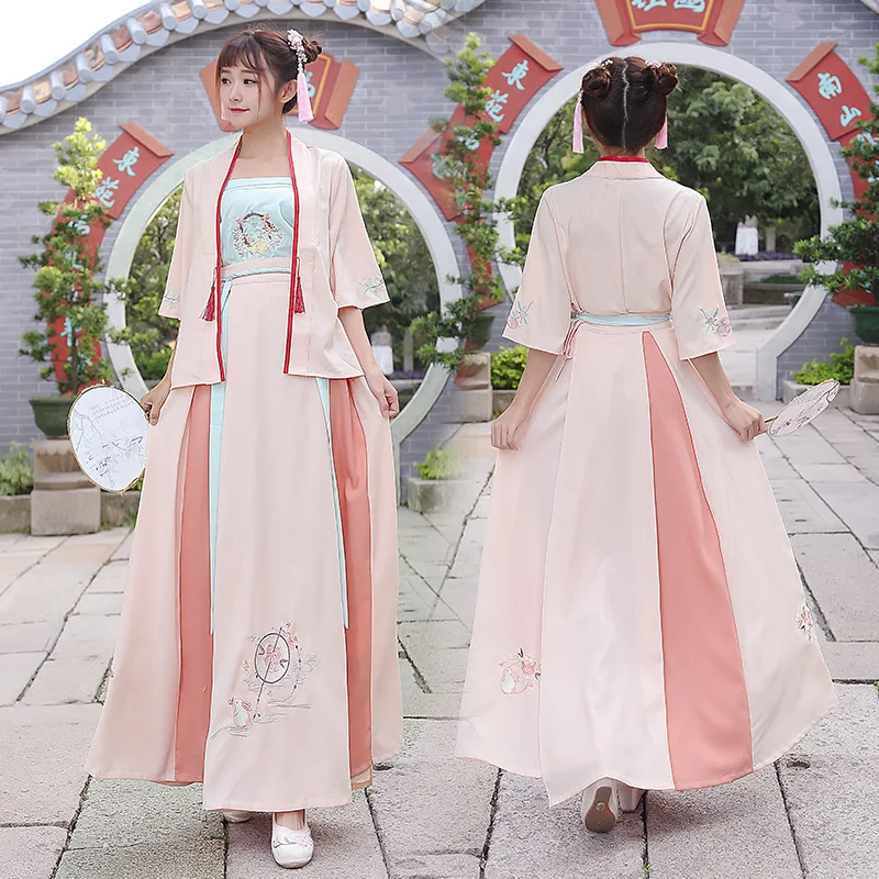 Chinese folk style elements improved Hanfu female bra skirt suit jacket