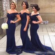 Bridesmaid Dress 2017 Custom Made Mermaid Strapless Backless Sweep Train Chiffon with Lace Handmade Party Dresses