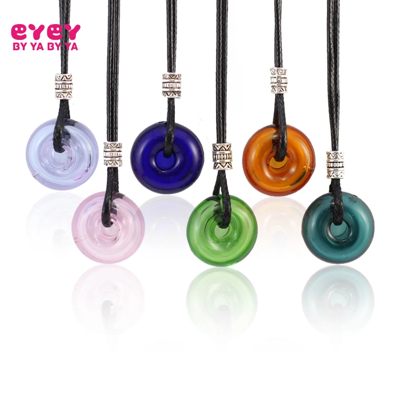 

1PC 20MM Donut Shape Diffuser Bottle Necklace With Diffuser Hole Perfume bottle necklace essential oil bottle necklace