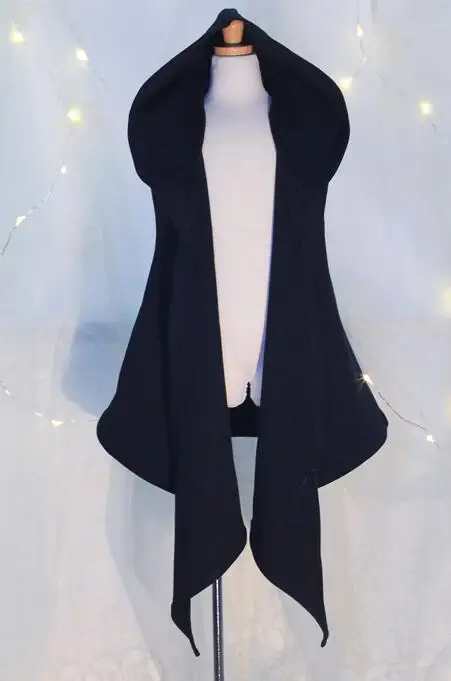 Черный/серый/черный блёстки без рукавов длинный кардиган рубашка для BJD 1/3 1/4 MSD кукла одежда - Цвет: black