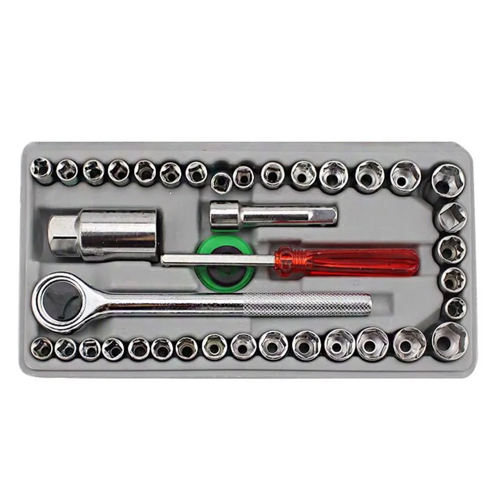 

40pcs Socket Wrench Set Car Motorcycle Repair Tool Wrench Socket Combination With Box Set