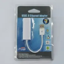 50 шт./лот DHL USB 2,0 Ethernet 10/100 RJ45 сетевая карта карты Поддержка WIN7 plug and play