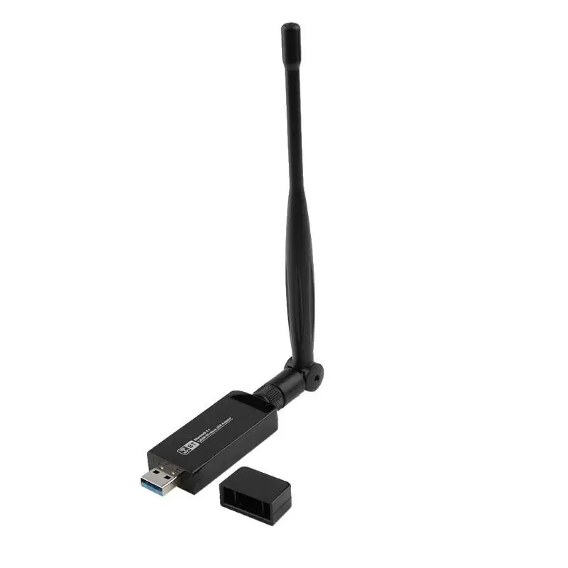 

ALLOYSEED 1200M Wireless Network Card USB3.0 WiFi AC Dual Band 2.4Ghz 5.8GHz Adapter w/BT Antenna for Laptop Accessories