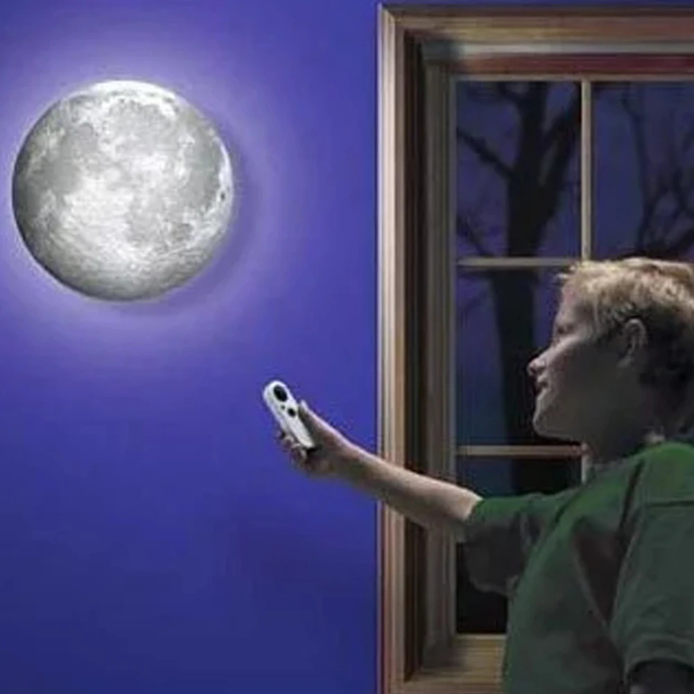 Us 16 27 Newest Indoor Outdoor Moon Night Relaxing Healing Led Wall Lamp With Remote Control Novel Quality For Children In