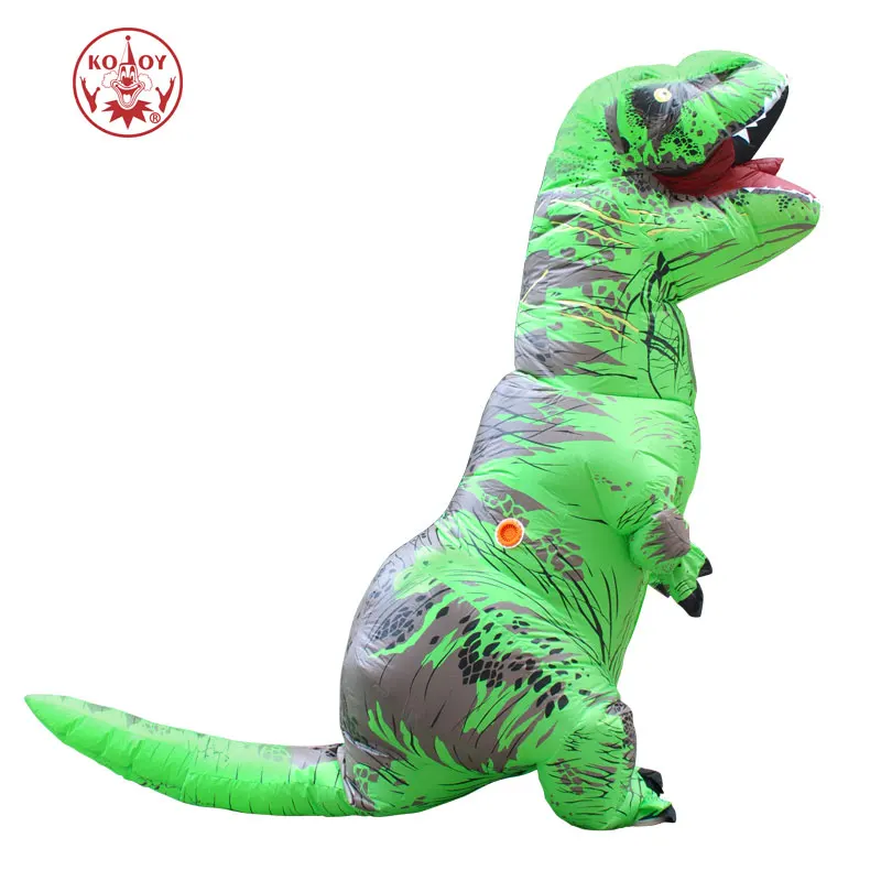 Jurassic World Park Adult  T-REX Inflatable Costume Halloween Cosplay Dino Animal Fantasias Jumpsuit