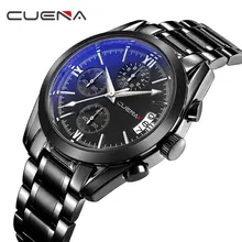 

CUENA Mens Watches Military Army Top Brand Luxury Sports Casual Waterproof Mens Watch Quartz Stainless Steel Man Wristwatch