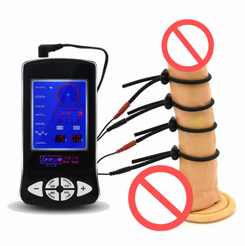  Electro Sex Kit Adjustable Electro Stimulation Cock Peins Ring Electric Shock Sex Toys For Men Elec