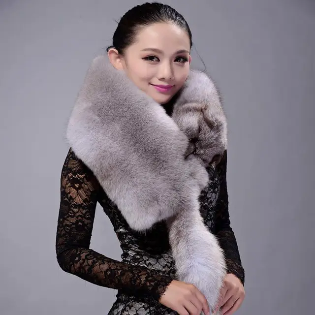 Cheap The fox fur collar fur scarf whole fox shawl whole skin thick warm winter and special offer