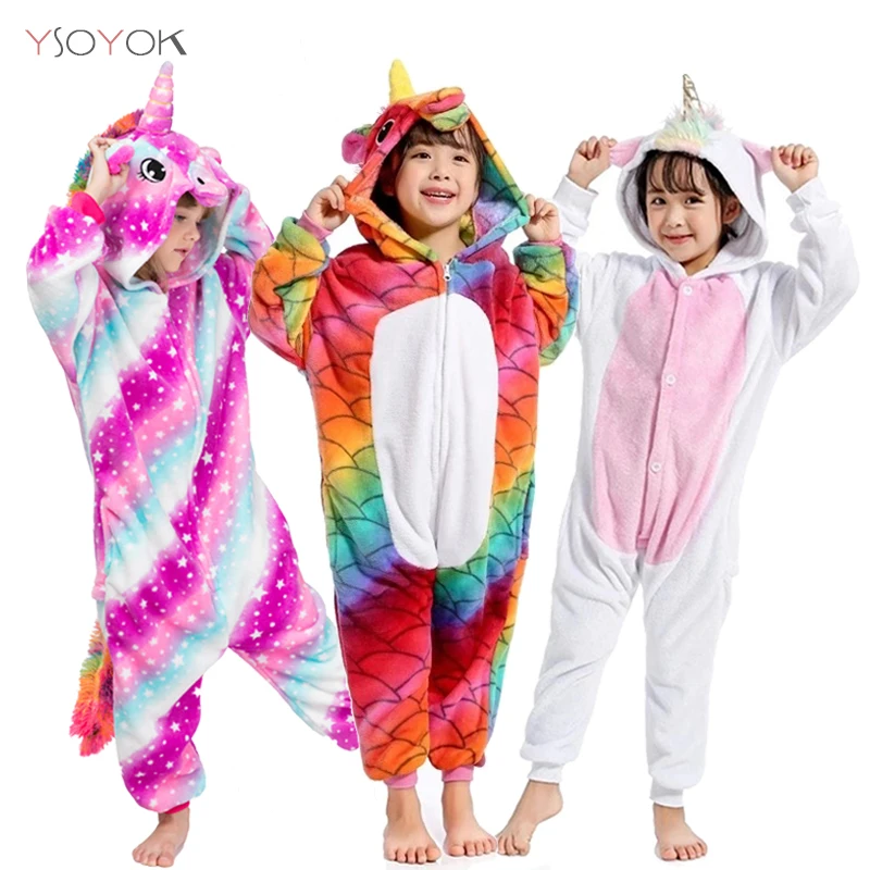 

Kigurumi Pajamas Unicorn Kids Animal Rainbow Pajamas for Boys Girls Costume Baby Pyjamas Kids Panda Onesies Winter Sleepwear