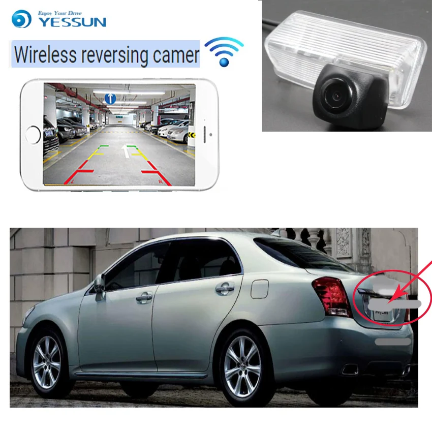 1  wireless Rear View Camera For Toyota Crown for Majesta S180 S200 2003~2012 CCD Night Vision Backup camera license plate camera