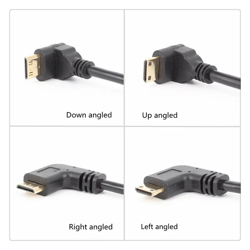 

90 Degree angled MINI HDMI male to HDMI female cable 15cm