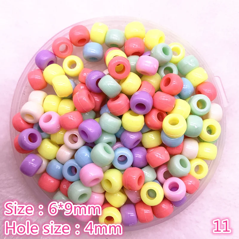 

50pcs/lot Multicolour Acrylic Large Hole Beads for Children Children Beads for Jewelry Making DIY Handmade Bracelets Necklace #O