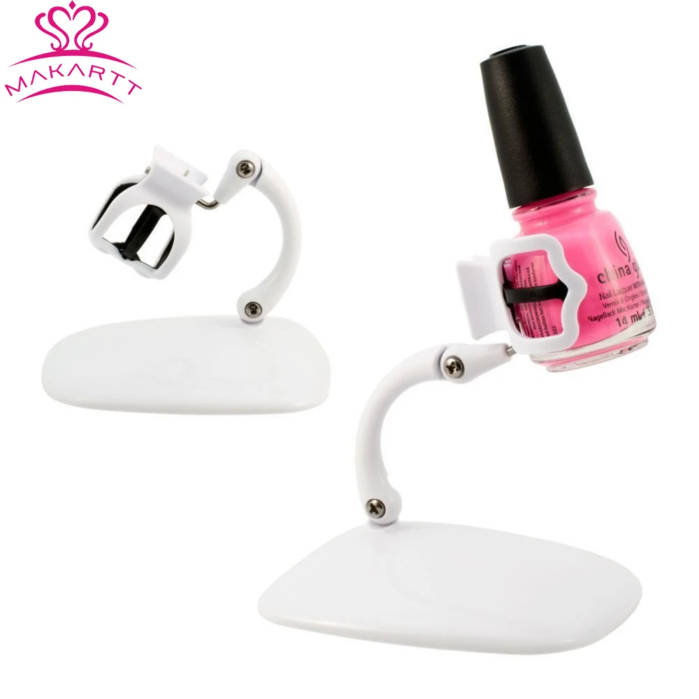 Makartt Nail Polish Holder Manicure Nail Tools Display Pink White Gel