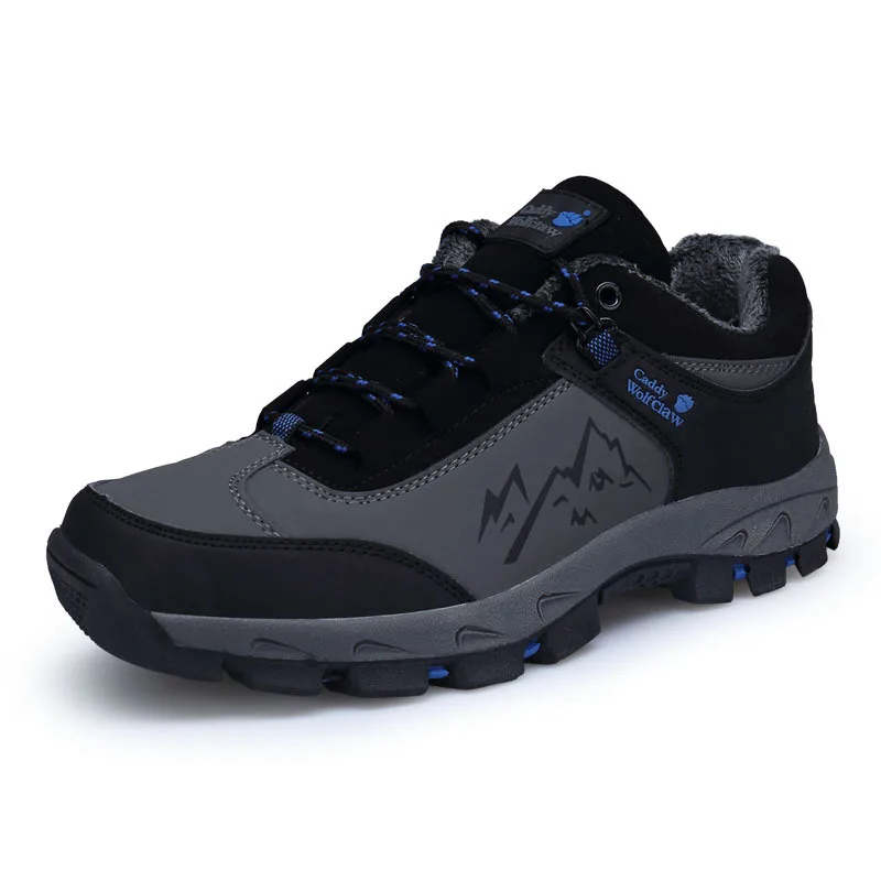 

Winter Plush Fur Travel Walking Hiking Shoes For Men Waterproof Outdoor Breathable Hiking Shoes Men Camping Hiking Sneakers Men