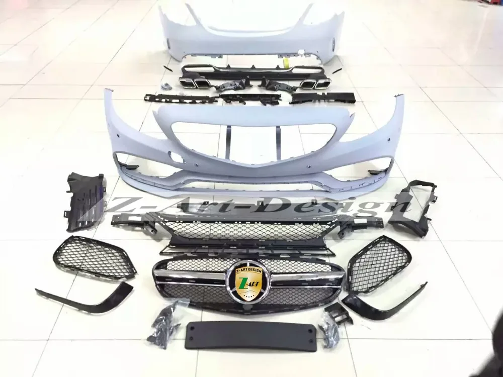 PP Plastic tuning body kit for Mercedes Benz C CLASS W205 2015 2017 for