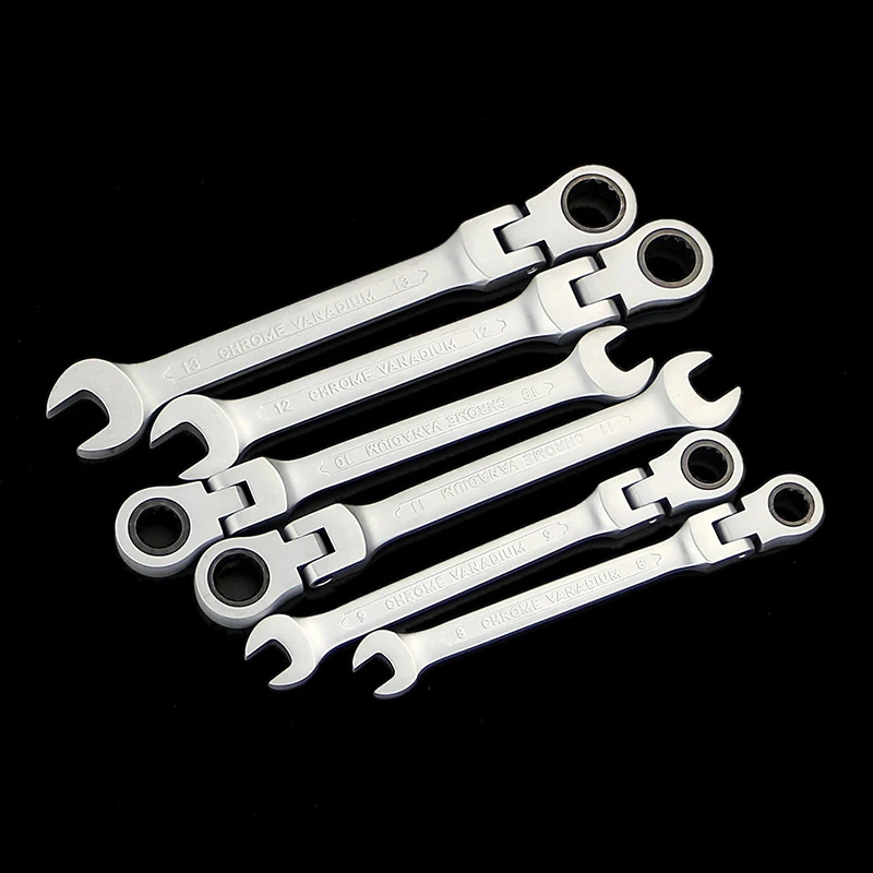 

Flexible Head Ratcheting Gears Spanner Combination Torque Socket Open Closed End Wrench Set of Keys Handle Tools for Car Repair
