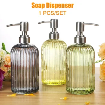 

Soap Shampoo Dispenser Liquid Hand Soap Bottle with Stainless Steel Pump for Bathroom Kitchen HG99