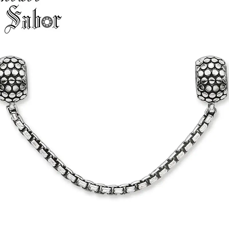 

Punk Rivet Look Safety Chain Gift For Women & Men, Female Rebel Jewelry 925 Sterling Silver Fashion Jewelry Heart thomas