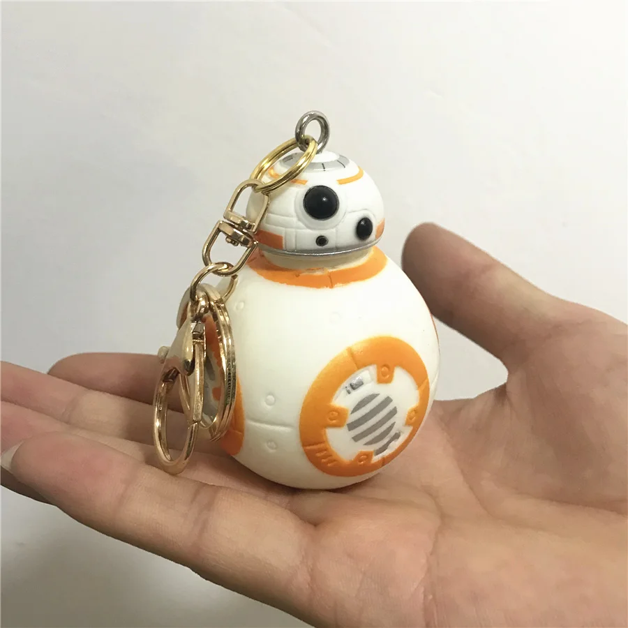 1 шт. 7 см Star Wars The Force Awakens Bb-8 робот брелок игрушки брелок Подвеска для мальчиков подарок для девочек BB8 коллекция цифры