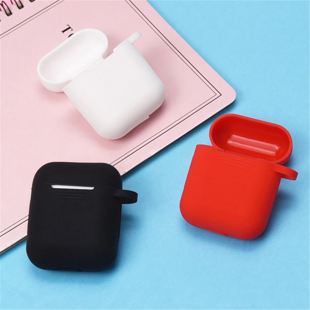 

1PC New Silicone Bluetooth Wireless Earphone Cases For AirPods Protective Cover Skin Accessories for Apple Airpods Charging Box