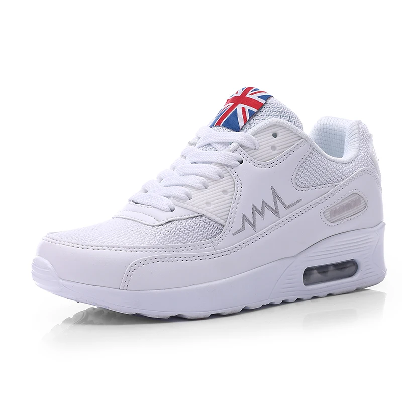 

2018 Summer New Styles Sport Running Shoes For Teen Girls Womens Air Cushioning Sneakers Height Increasing Shoe White Color