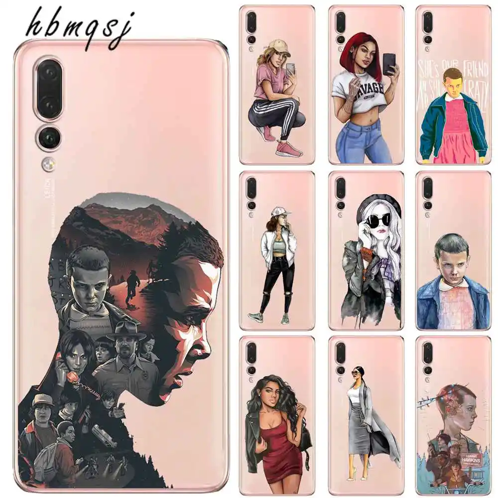 

Cartoon for huawei mate 10 lite nova 3i 3 3e 2i honor 6a 7x 9 10 9lite 8x case strange stuff African girl for nova 3 back cover