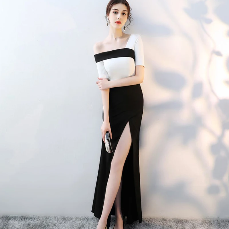 

Plus size XS-XXL Fashion 2019 Sexy off shoulder Women bodycon dress High Split Dresses Elegant Vintage Female The Dress Vestidos