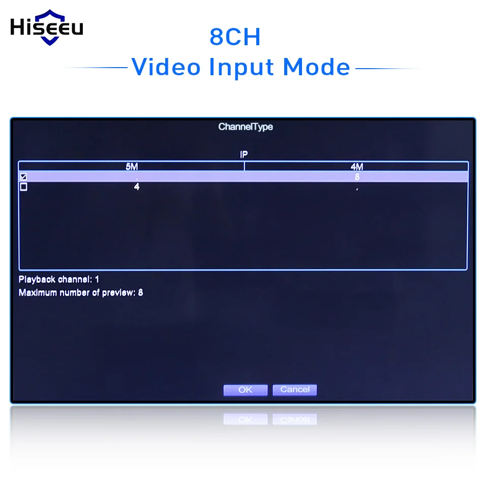 Hiseeu H.265 HEVC 8CH 16CH CCTV NVR для 5MP/4MP/3MP/2MP ONVIF 2,0 IP камера металлическая сетевая видеокамера P2P для системы видеонаблюдения