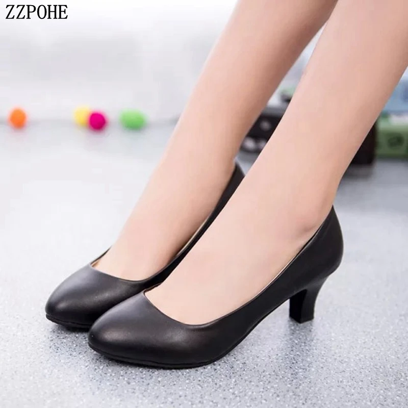 Zapatos de tacón alto de para mujer, calzado oficina a la moda, de talla grande, para primavera y otoño, 2018|Zapatos de tacón de mujer| - AliExpress