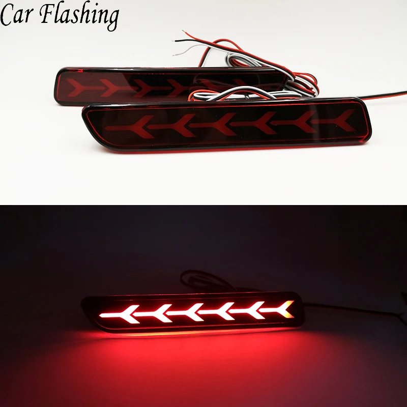 

Car Flashing 2Pcs Led Brake Lights For Suzuki Ertiga Ciaz Vitara S-Cross SX4 Splash rear bumper lamp reflector tail lamp