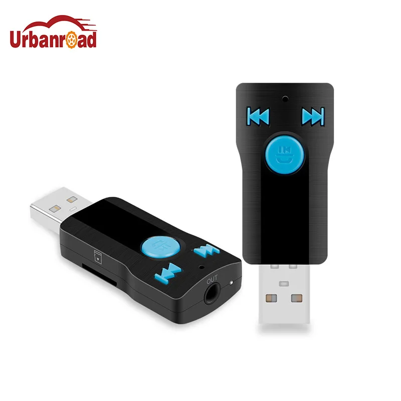 Urbanroad 1PCS USB Bluetooth Audio Receiver Car Handsfree 3.5 mm Stereo Output Built-in Microphone Accept TF Card | Автомобили и