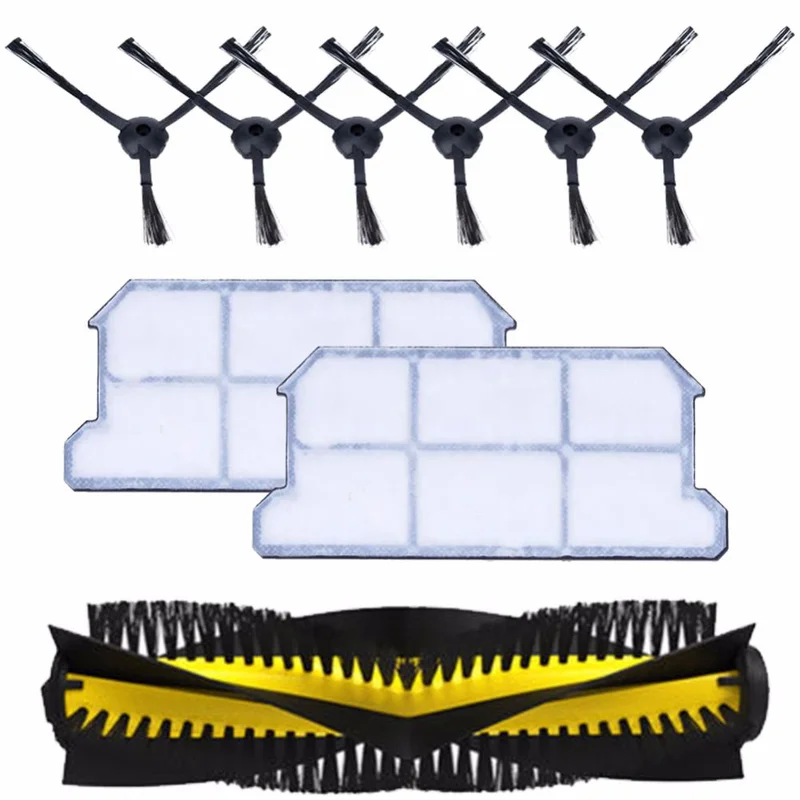 

(1* main brush+6* side brush+2* dust HEPA filter) for ILIFE V7s Plus Robotic Vacuum Cleaner parts Replacement