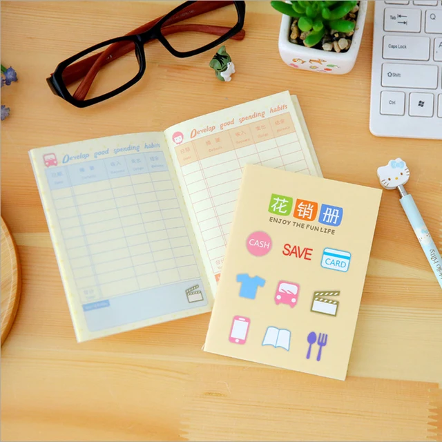 1pcs mini cartoon accounting financial management notebook daily financial management journal